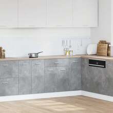vidaXL Armário de gaveta "Lyon" cinza beton 60 x 46 x 81,5 cm Bois d'ingénierie - Cinza - Ver 3
