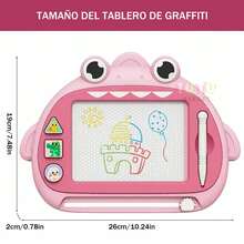 1 Pieza Pizarra MagnéTica De Dibujo Para NiñOs Con Sellos, Pizarra De Escritura Para Garabatear Para NiñOs, Juguete Educativo, Regalo Ideal Para CumpleañOs, Navidad Y Halloween Para NiñOs Y NiñAs, Juguetes De Arte Y Dibujo Para NiñOs, Juguetes Educativos Deportivos, Tableros De Pintura Y Garabatos Para NiñOs, Juguetes Educativos Y De Aprendizaje Para NiñOs Y NiñAs, Sellos MagnéTicos, Suministros Para Tableros De Escritura, Dibujo Para NiñOs, Regalos De CumpleañOs, Halloween, Navidad, Tablero De Dibujo, Tablero MagnéTico, Tableta De Escritura Reutilizable, Tablero De Pintura Y Escritura Para El Aprendizaje Temprano Para NiñOs Y NiñAs De 1 A 6 AñOs, Amigable Para Viajar, Regalo De CumpleañOs (Azul, Rosa, Gris) - Rosa - Ver 2