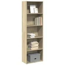 vidaXL Bibliothèque chêne sonoma 60x30x189 cm ingénierie du bois - Tabac - Voir 1