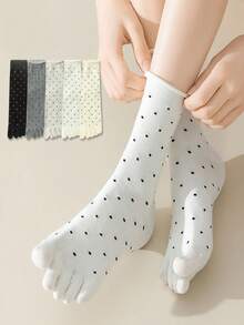 Vớ chấm bi cho nữ, vớ mỏng thoáng khí đa năng, vớ cổ cuộn dễ thương cho phái nữ, mùa hè. - Nhiều màu - Xem 1