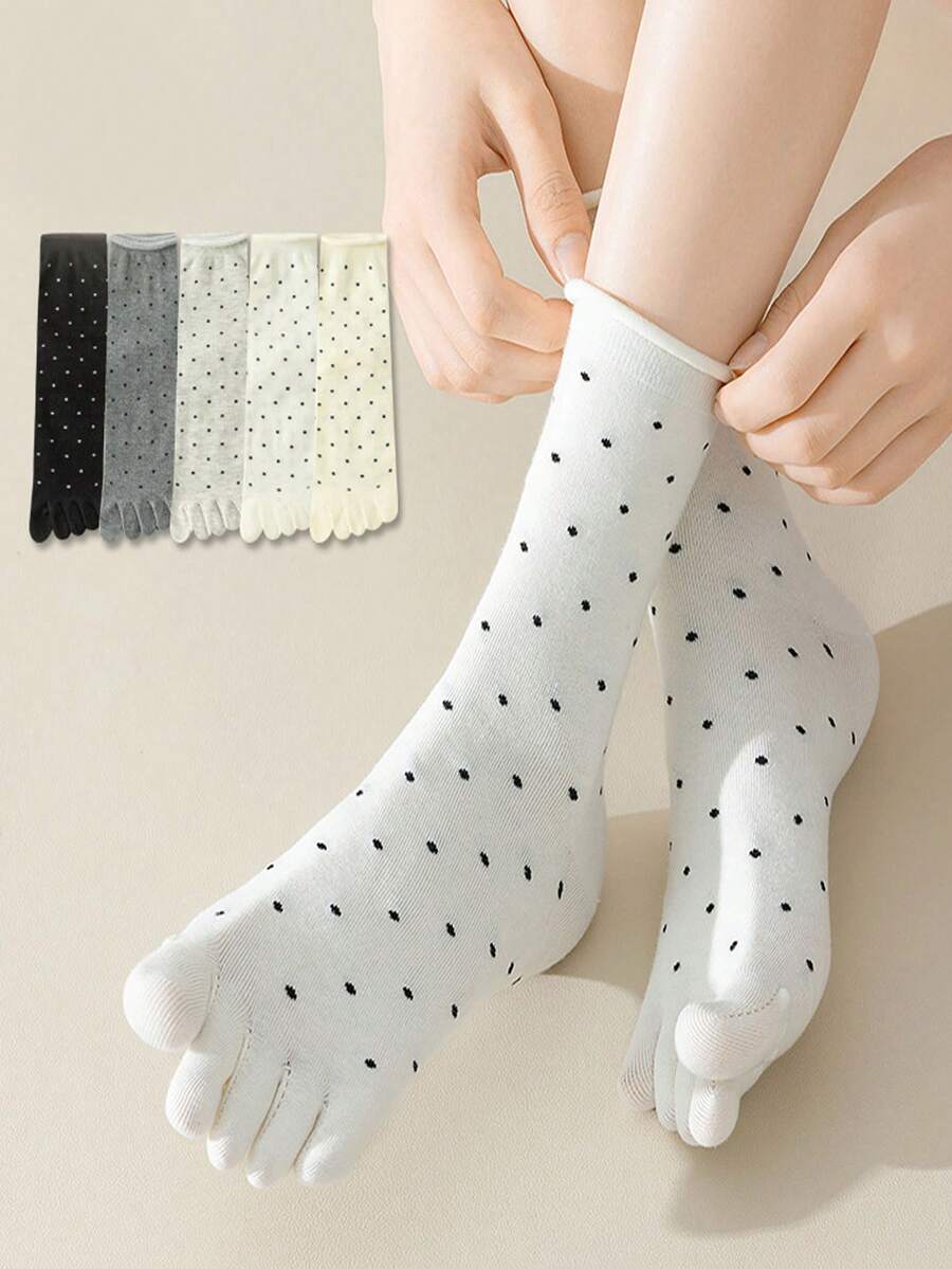 Vớ chấm bi cho nữ, vớ mỏng thoáng khí đa năng, vớ cổ cuộn dễ thương cho phái nữ, mùa hè. - Nhiều màu - Xem 1