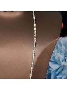 一套优雅的立方氧化锆向日葵装饰首饰套装，适合女性旅行佩戴 - 銀色 - 查看 3