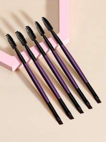 5/1 pieza Cepillo de cejas, Cepillo de pestañas, Doble cabeza, Cepillo de cejas angulado profesional y peine de pestañas, Cepillo de delineador, Varitas de rímel, Brochas de maquillaje y aplicadores para extensiones de pestañas y cejas, Herramientas de maquillaje para llevar fácilmente, Regalos - Multicolor - Ver 12