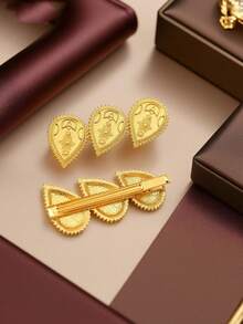 Herseygold 1pc Middle Eastern Arabic Bridal Jewelry Totem Hairclip, Holiday Hair Accessory, Daily Wear, Friend Gift