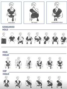 LELE LON 高品质婴儿背带，适合新生儿至幼儿 - 婴儿背带 - 采用加厚面料制成 - 手提式婴儿背带 - 配有旅行收纳袋 - 适合新生儿至幼儿，体重 7-35 磅 - 粉色 - 查看 11