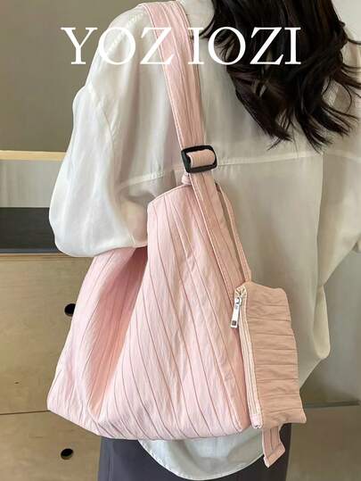 韩版简约ins风休闲手提包，大容量，轻便，适合日常、通勤、购物