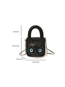 New 3D Stereoscopic Cat Bag, Cute Earphone Case, Mini Punk Style Handbag, Coin Purse, Evening Clutch - Cat Bag - View 3