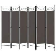 vidaXL 6-teiliger Raumteiler Anthrazit 240x180 cm - Grau - Übersicht 2