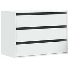 vidaXL Cômoda de ângulo branco 80x41x58 cm bois d'ingénierie - Branco - Ver 2