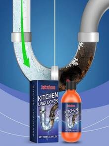 1 Bottle Instant Kitchen & Bathroom Sink Drain Cleaner - Powerful Clog Remover