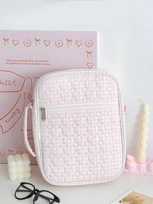 Bible Cover Case For Women,Large Bible Tote Bags Organizer Quilted Carrying Case For Girls,Bible Study Supplies Accessories Christian Gifts For Women - Pink Love Plaid - View 7