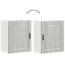 vidaXL Armoires murales de cuisine 2 pcs Porto sonoma gris - Tabac - Voir 10