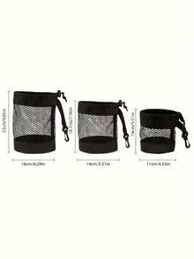 1pc Golf Ball Storage Bag, Drawstring Net Bag, Single-Sided Mesh Bag, Tennis/Golf Ball Pouch