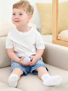 Infant, Toddler, Kids Boys & Girls Anti-Slip Ankle Socks - Multicolor - View 2