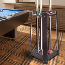 ZhdnBhnos Pool Stick Holder, Pool Cue Rack, Billiards Pool Cue Rack Oak Solid Wooden Holds  Cues And Pool Table Accessories Organizer With Chalk Cone Holder For Game Room Club Or Men Cave - Variant,7 - View 3