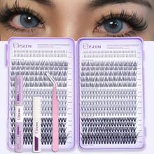 1960pcs/680pcs/640pcs D-Curl/C-Curl Fluffy Eyelash Extension Kit, DIY Lash Extension Set, Beginner Friendly, Thick & Full Segment False Lashes, Individual Lash Kit Includes Lash Glue, Sealant, Tweezer, Remover, Headband For Home Use - Multicolor - View 9