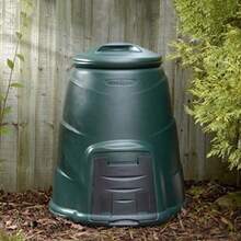 Invopak 220L  Plastic Garden Composter Bin With Hatch And Windproof Lid Ready To Use - Green - Green - View 4