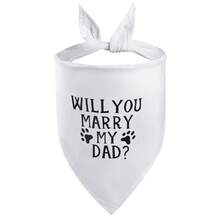 1pc Pet Triangular Bandana Bib, Dog Cat Triangle Scarf Collar, Suitable For Engagement Party, Wedding And Other Occasions, My Owner Is Getting Married - Multicolor - View 16