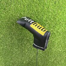 HubOUTTT 复古系列黑黄撞色刺绣推杆套，反面亮黄色皮革饰边，运动风格防刮保护套，高尔夫球场时尚防护装备 - 黑色 - 查看 9