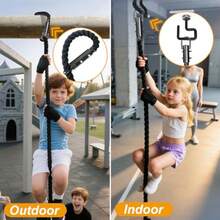 Climbing Rope 1.5 Inch Diameter 10/15/ 20/30 Feet Length Gym Climbing Rope For Workout Fitness And Strength Training Gym Rope Exercise Climbing Rope In Black For Adults Outdoor And Indoor - 1.18 Inch-10ft - View 3