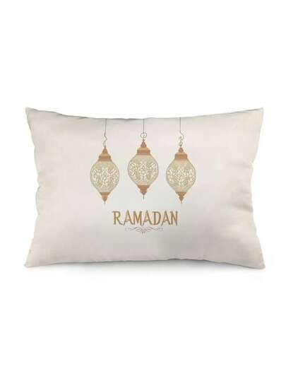 1/2/4 st., glamorös Ramadan-inspirerad hängande lyktor-tryckt kuddfodral, 28x43 cm, maskintvättbar polyester, dragkedja, dekorativt kuddfodral för olika rumstyper
