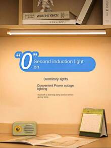 1 pieza Luz con sensor de movimiento, luz nocturna inalámbrica recargable por USB, alta luminosidad, apta para uso en interiores, lámpara LED con sensor de movimiento inteligente para gabinete, armario, dormitorio, cocina, escaleras, escritorio - Blanco - Ver 9