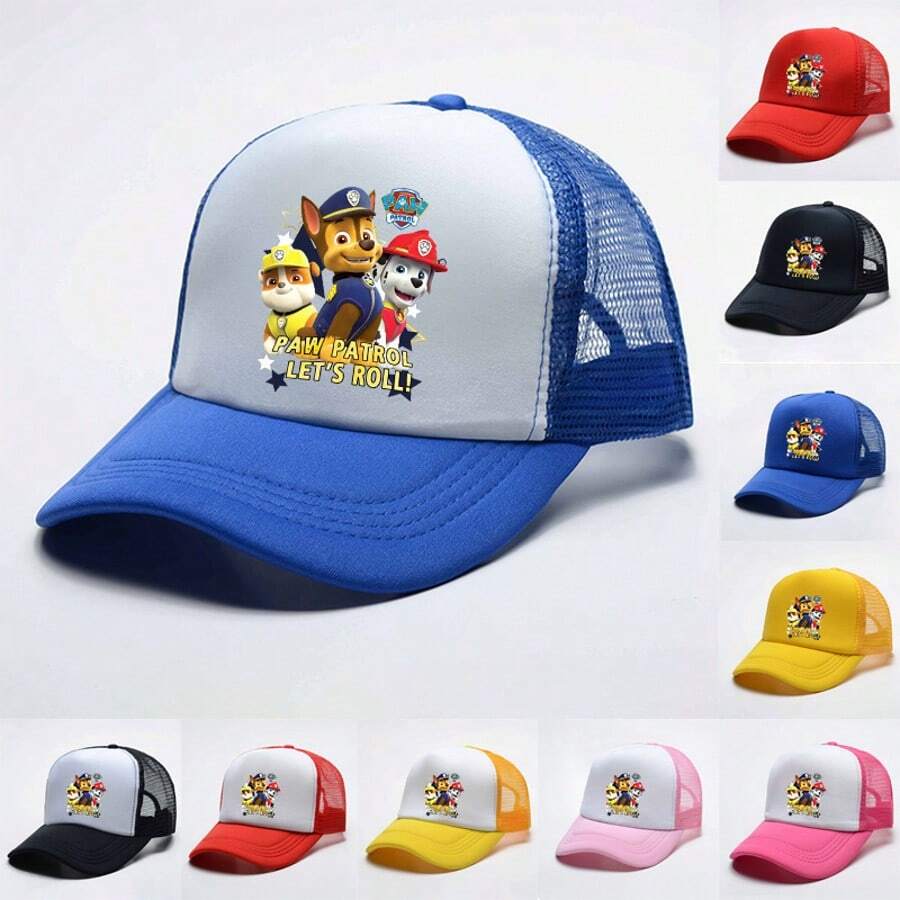 Paw Patrol 1顶汪汪队立大功男女通用可爱狗狗图案棒球帽,时尚运动帽,透气可调节,适合户外日常佩戴,四季皆宜,也可作为礼物(款式随机) - 彩色 - 查看 1