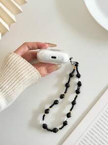 1pc Animal Horse Painted Transparent Bluetooth Earphone Case With Beaded Bracelet Decor, Compatible With AirPods 1/2/3, Pro 1/2/3, New 3 Soft Case - Clear - View 5