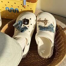 Women's New Cute Sweet Hollow Slip-On Casual Minimalist Durable Comfortable Closed Toe Clogs - White - View 6