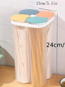 Moisture-Proof Grain Storage Canister, With Transparent Sealed Plastic Divider Layer, Suitable For Storing Grains, Flour, Nuts, Snacks And Other Foods In Home Kitchen, Can Be Used As Grain Storage Jar, Moisture-Proof Rice Bucket Or Food Organization Bucket. - Multicolor - View 10