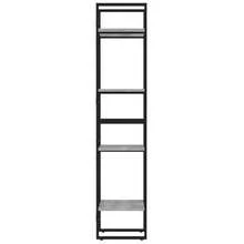 vidaXL Biblioteca 4 niveles Sonoma gris 40x30x140 cm madera - Gris - Ver 6