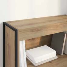 vidaXL Biblioteca de madera artesanal 80 x 30 x 155 cm Madera de ingeniería - Marrón - Ver 4