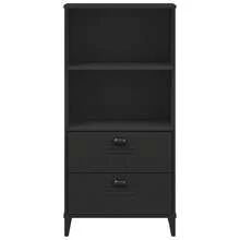 vidaXL Bibliothèque VIKEN negro 60x35x123 cm madera ingeniería - Negro - Ver 6