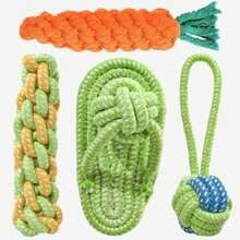 7 piezas Juguetes de correa para perros, juguetes masticables duraderos para juego interactivo con perros medianos y pequeños, ayuda a limpiar los dientes, aliviar el aburrimiento, juego de tirar, masticado poderoso, juguetes dentales de cuerda de algodón para cachorros - Multicolor - Ver 12