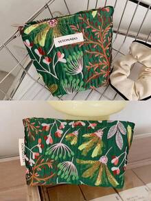 1pc/Set Floral Cosmetic Bag, Portable Toiletry Bag, Zipper Makeup Bag Set, Makeup Pouch, Skincare Bag, Sanitary Pad Bag, Lipstick Bag, Wallet, Storage Bag, Multi-Functional Storage Bag, Suitable For Cosmetics, Skincare Products, Hand Cream, Lip Balm, Nail Polish, Sanitary Pads, Coins, Keys, Small Items, Travel Essential, Cruise Essential, Dorm Essential, Bridesmaid Gift, Mother's Gift, Birthday Gift, Gift For Friends And Teachers, Home Decor Cosmetic Bag - Multicolor - View 12