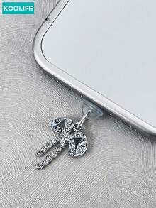 1 pezzo KOOLIFE Custodia protettiva magnetica opaca placcata in metallo per Apple 17 ProMax/17/17 Pro/17 Air/16/16 Pro/16 Plus/16 ProMax/11/11 Pro/11 ProMax/12/12 Pro/12 ProMax/13/13 Pro/13 ProMax/14/14 Plus/14 Pro/14 ProMax/15/15 Pro/15 Plus/15 ProMax, S25 Ultra/24 Plus/23/22, con ricarica senza fili magnetica, anti-scivolo, anti-caduta, finitura opaca soft-touch, obiettivo fotocamera rialzato, guscio duro ultra sottile, PC+TPU - Tappo antipolvere nero con fiocco di strass - Visualizzare 3