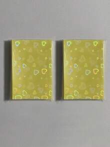 50pcs/Pack 61x91mm Holographic Shiny Star Card Sleeves, 3 Inch Top Loading Card Holders, Back To School