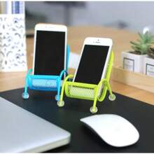 Cute Alloy Asymmetrical Bracket Winning Universal Phone Display Stand Storage Chair Business Card Holder Display Rack Storage Rack Desktop Holder Available In 3 Colors Metal Decor Slouchy Phone Stand Desktop New Office Creative Phone Stand Small Chair Valentine's Day Gift - Multicolor - View 5