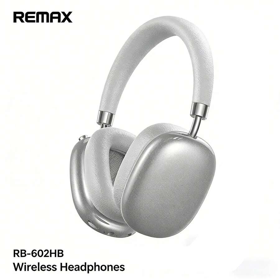 REMAX RB-602HB Headphones: High-Definition Call Clarity, Convenient Multi-Function Buttons, Lightweight Design, Comfortable Fit, Suitable For Various Environments. White Sand Silver. - White Sand Silver - View 1