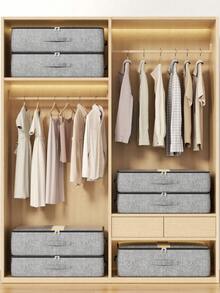 1 pieza Bolsa de almacenamiento gris visible debajo de la cama, aprovechando totalmente el espacio debajo de la cama, bolsa de almacenamiento para la parte superior del armario, resolviendo fácilmente los problemas de almacenamiento, bolsa de almacenamiento plana, bolsa de almacenamiento para cajones, bolsa de almacenamiento para edredones, bolsa de almacenamiento para ropa, fácil de doblar, adecuada para el almacenamiento en el dormitorio, almacenamiento en la parte inferior de la cama, decoración de la habitación, almacenamiento de ropa de temporada, etc., canasta de almacenamiento, organizadores, artículos de la habitación, cestas de regalo, cesta, organizador de dormitorio, cesta organizadora, cesta de escalera, canastas de Pascua, cesta de madera, linda canasta de regalo, para volver a la escuela - Gris - Ver 5