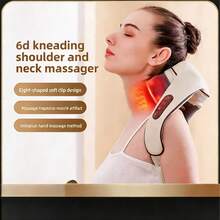 AXH. 6D Simulated Human Body Massager, Suitable For Neck, Back, Shoulder And Cervical Spine - Beige - View 2