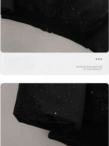 Chaquetas de invierno para hombres nueva llegada de 2026 chaqueta de algodón grueso y cálido estilo de calle holgado y casual chaqueta con relleno diseño del cielo estrellado - Negro - Ver 8