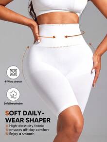 Women's High Waist Slimming Seamless Leggings - White - View 5