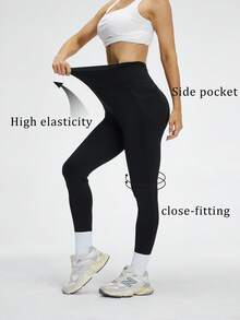 OKP 5pcs Women's High-Waisted Tight Yoga Pants Set With Pockets, Compression Leggings For Sports, Fitness, Running - Nhiều màu - Xem 3