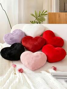 1 Stück weiches rosa herzförmiges Plüschkissen, maschinenwaschbar aus Polyesterfaser, geeignet für Innen-/Außendekor, ideales Valentinstags-Geschenk, unisex, Büromöbel-Accessoire, Kissen, Sitzkissen, Büroartikel für Damen, Valentinstags-Geschenk, Bürodekoration, Raumdekoration, Heimdekoration, Lehrerbedarf - Verschiedenfarbig - Übersicht 4