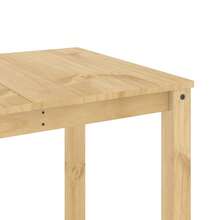 vidaXL Table à manger Panama 160x80x75 cm Bois massif - Tabac - Voir 7