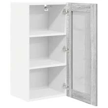 vidaXL Armário suspenso Gris Sonoma 40 x 31 x 80 cm Bois d'ingénierie - Cinza - Ver 5