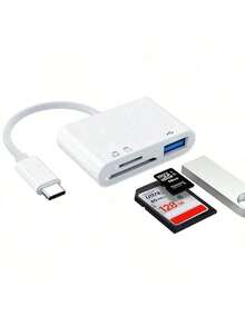 3-In-1 USB-C Micro SD Card Reader Adapter, Compatible With IPad Pro, And More USB-C Devices