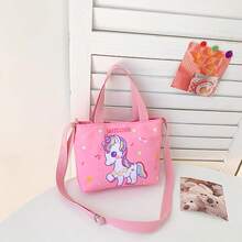 1pc Girl's Print Handbag, Magnetic Closure, Cute Casual Shoulder Bag, Suitable For Festival And Daily Use - A - View 7