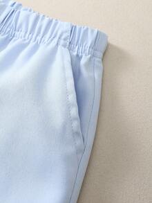 3件套男童纯色抽绳腰休闲短裤